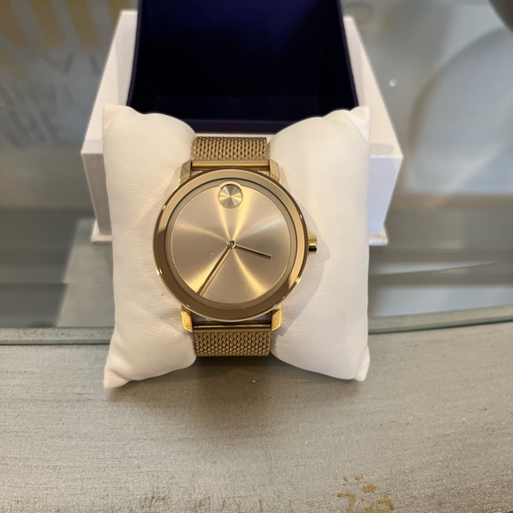 Movado Men's Bold Gold-Tone Mesh Watch